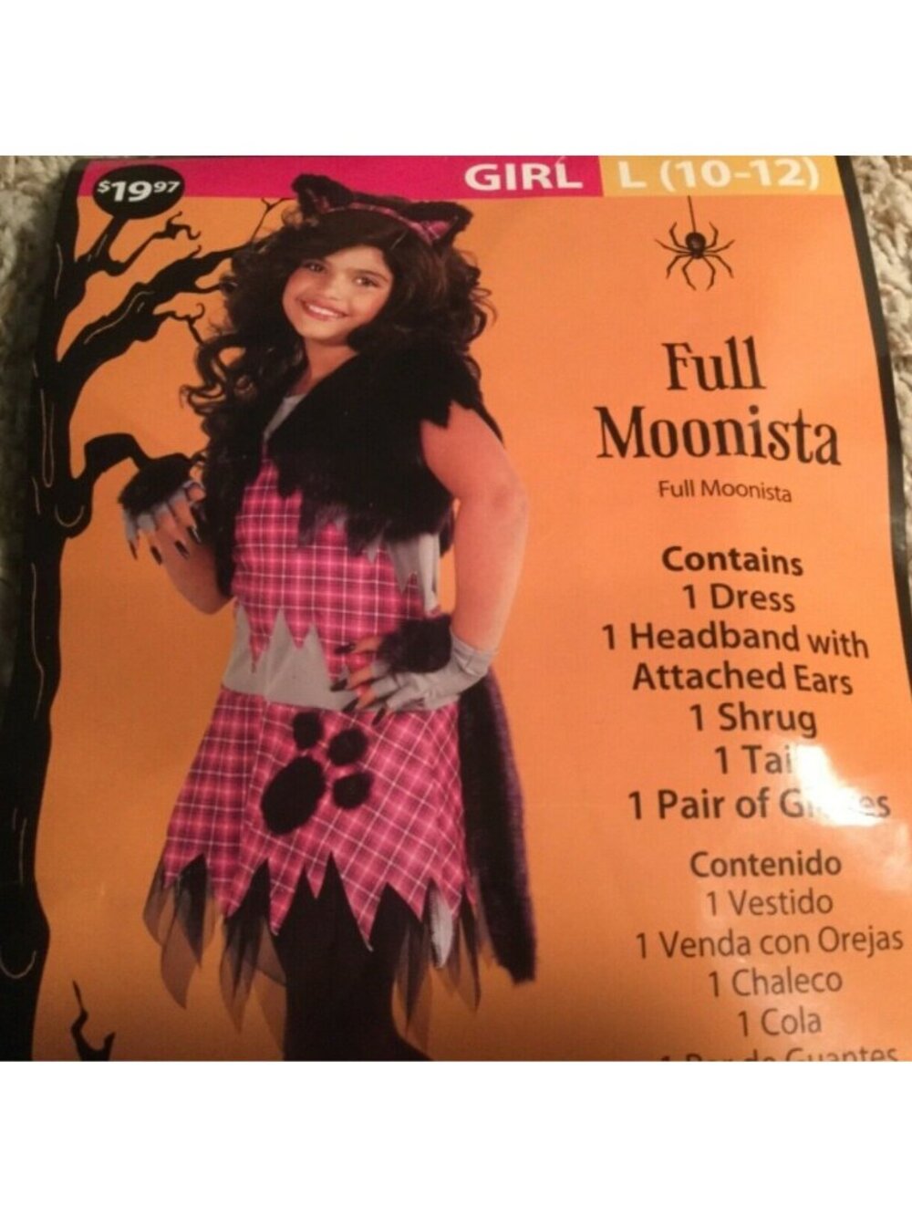 Full Moonista Halloween Costume- Girls Lg (10-12)